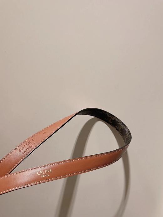 赛琳TRIOMPHE 小号标志印花和牛皮革腰带1.8cm|yh（HH） 商品图4