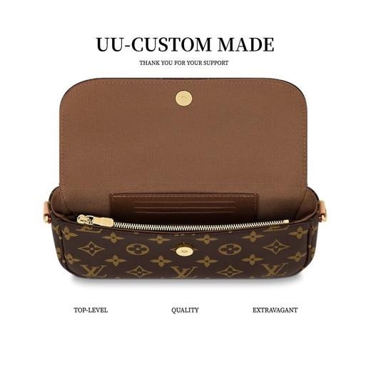 驴家  ivy  *老花印花链条  涂层帆布  法棍腋下包手提单肩包  女款  棕色（CB） 商品图2