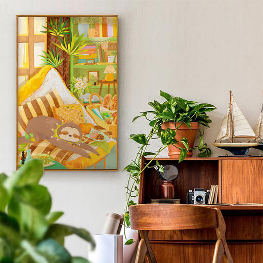 多喜爱布艺装饰 儿童房可爱装饰画 树懒暖暖 商品图1