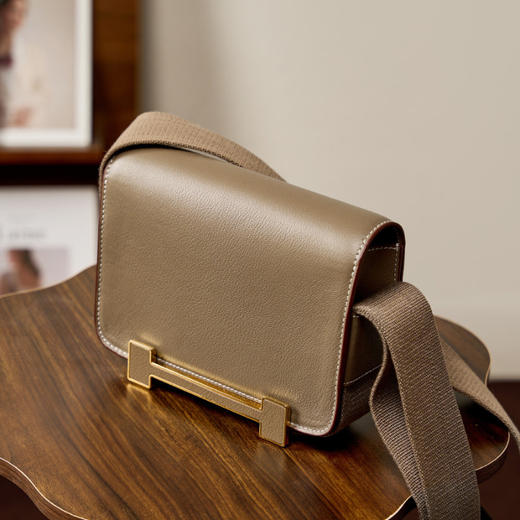 木屐包真皮女包，宽肩带单肩斜挎包包百搭空姐包小方包QSL- 2775 商品图3