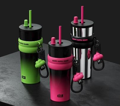 世大家极光星夜吸管杯紫影星辉（陶瓷款）710ml 商品图1