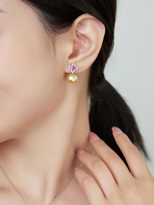 【黑科技】 耳夹黑科技可拆卸耳夹 红宝石四叶草（会员享试戴权益，定制后不支持7天无理由退换货） 商品图4