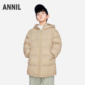 【轻暖0~10℃】男女童三防中长款羽绒服外套冬季新款安奈儿童装EM445634
