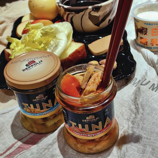 [屁侠推荐]意大利意帕斯塔 橄榄油浸黄鳍金枪鱼罐头 辣味/土豆迷迭香味 170g/瓶 商品图0