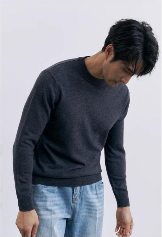 🌸【Hilnan&Bellne哈蒙班尼男士圆领全毛打底衫6509款】💥亏本秒杀❗秋款️100%绵羊毛衫❗️只要79❗ ️男士衣橱 商品图4