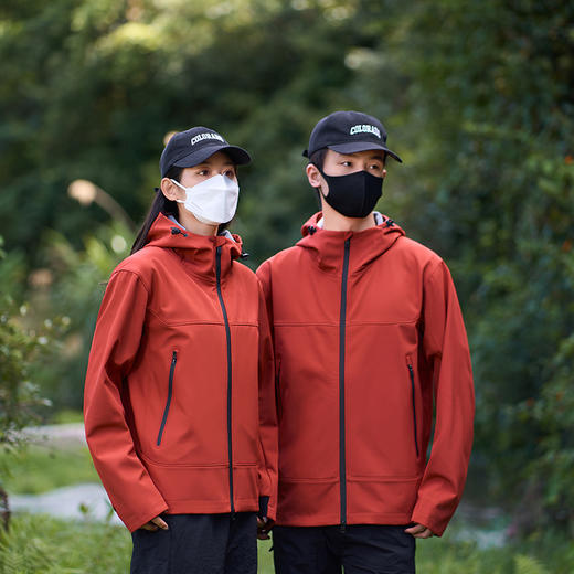 幸运鹿情侣款保暖三防连帽鸟家平替石墨烯软壳外套 商品图1