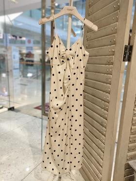 【门店同款】ENJOY夏季智性-蝴蝶结开叉吊带裙 158048637