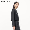 NEELLY纳俪2024秋商场同款绵羊毛混纺通勤灰色正肩短外套女新款N24091C01168 商品缩略图0