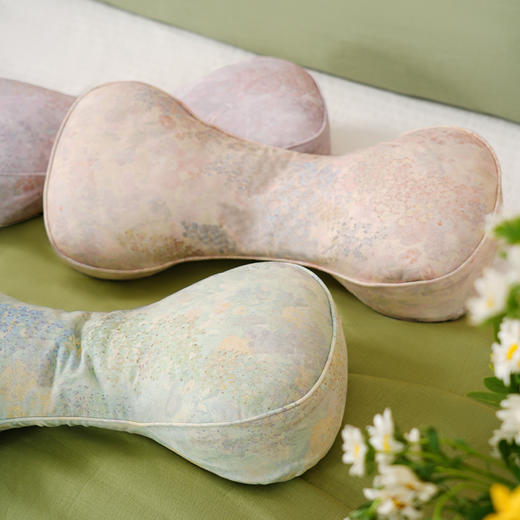 春日写意系列哑铃枕骨头枕护颈椎成人家用高端睡觉睡眠四可拆洗 商品图1