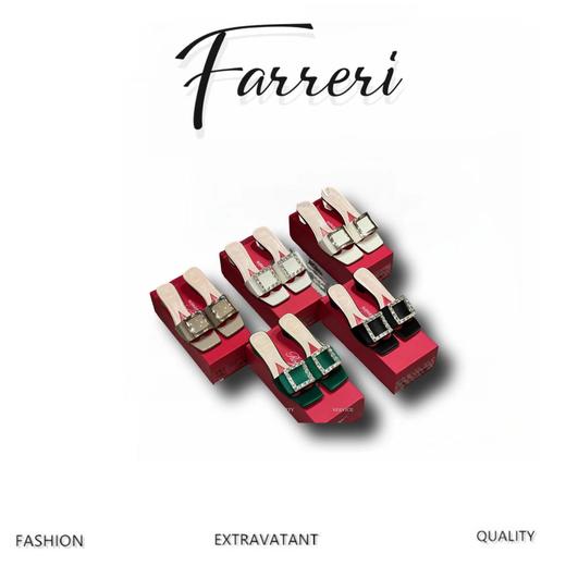 R* 系列4.5cm中跟，方钻无后跟单鞋 商品图0