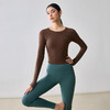 【限时秒】YOGACODE【火树银花系列】2024 长袖瑜伽服带胸垫秋冬欧美运动长袖上衣女DWTS124101 商品缩略图3