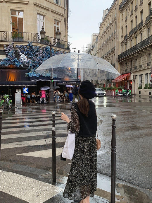 金蘑菇菇 优雅心事 /黑花裙裙 时髦甜 商品图3