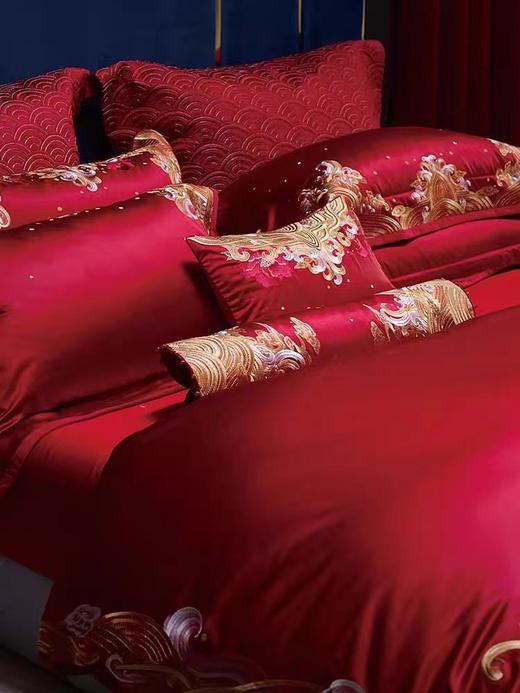 【婚嫁季】【罗卡芙 】B7F丨惠谊 浪漫中式婚典绣花八件套  情深似海 商品图1