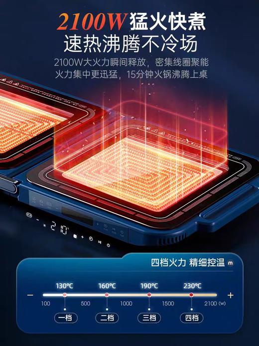 摩飞折叠多功能料理锅家用火锅锅涮烤一体锅煎烤肉锅电烤炉聚嗨锅 商品图5