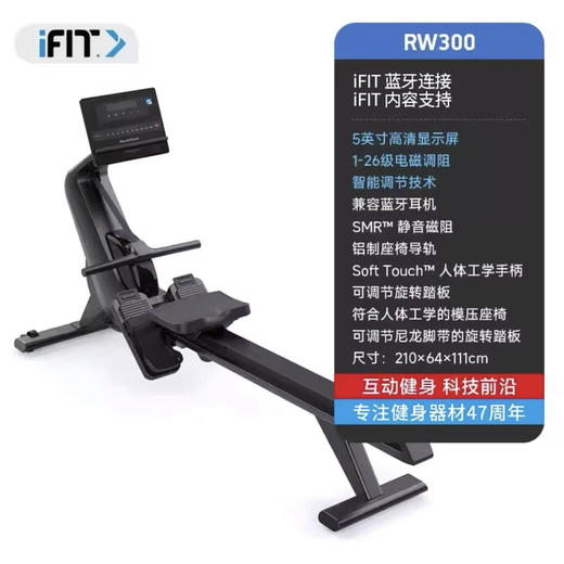 美国爱康划船机健身房家用静音磁控室内划艇有氧划船器旗舰RW300 商品图1