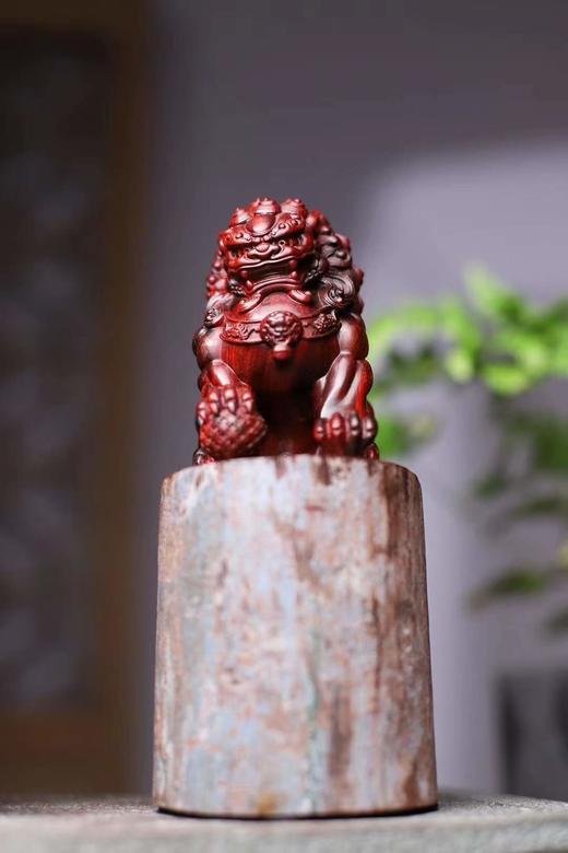 石狮°小叶紫檀拆房老料摆件8x7x18cm 商品图2