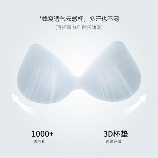 【瑜伽生活家】「29.9到手！四色随心选」俞兆林新款云朵无痕内衣 女薄冰丝小胸聚拢吊带美背文胸 商品图3