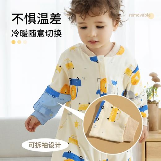 婴儿睡袋春秋冬双层纯棉宝宝睡袋秋冬儿童分腿空调房防踢被四季通用 商品图2