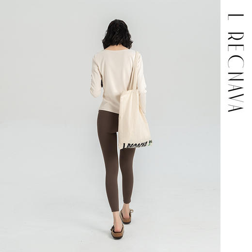 【双面裸感高弹】减龄学院风瑜伽裤 云感软糯 紧致塑形 侧边双杠九分裤打底裤 商品图5