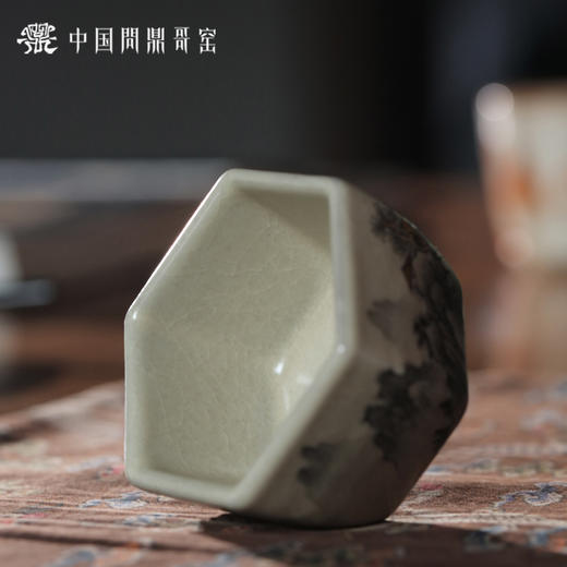 问鼎哥窑碎玉系列传世款静空杯（山水） 商品图4