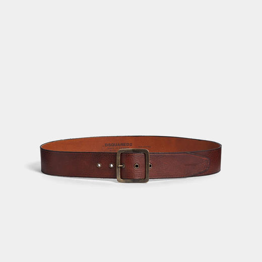 【二】DSQUARED2 男士皮革复古搭扣腰带 棕色 BEM0603 12900001 M1771 商品图1