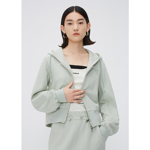 NEELLY纳俪商场同款时尚套装女后开叉直筒休闲工装裙百搭连帽外套N24084Z04656 商品图1