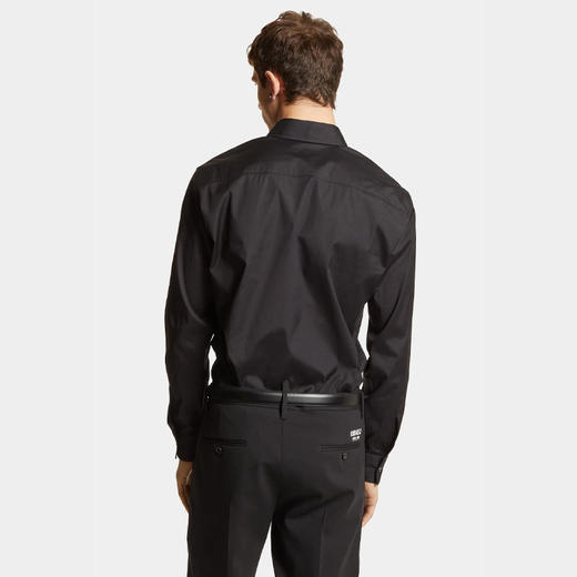 DSQUARED2 男士徽标刺绣休闲长袖衬衫 黑色 S74DM0659 S44131 900 商品图2
