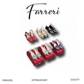 R*  经典粗跟钻扣单鞋