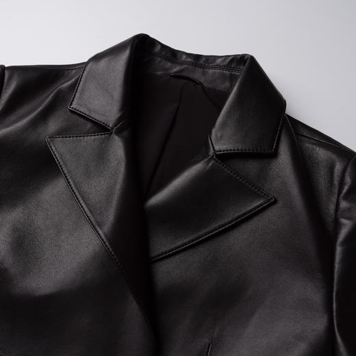 ROMI STUDIO“棕标甄选”土耳其进口羊皮轻量短款皮衣外套 431PS034 商品图2