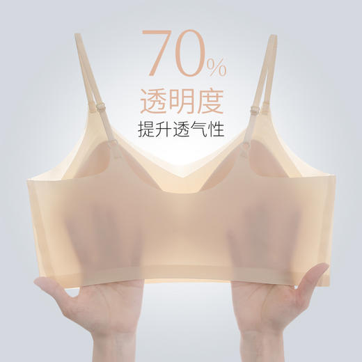 【瑜伽生活家】「29.9到手！四色随心选」俞兆林新款云朵无痕内衣 女薄冰丝小胸聚拢吊带美背文胸 商品图2