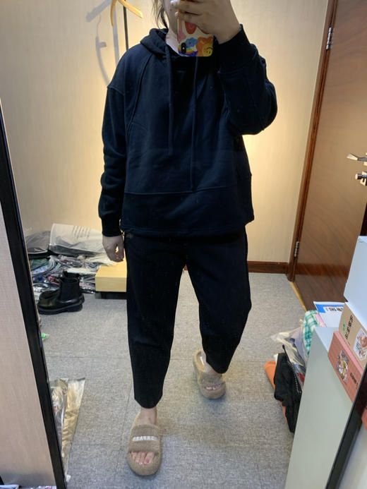 【加绒款】爆款水淼2024冬显瘦休闲运动百搭帽衫9468 商品图0