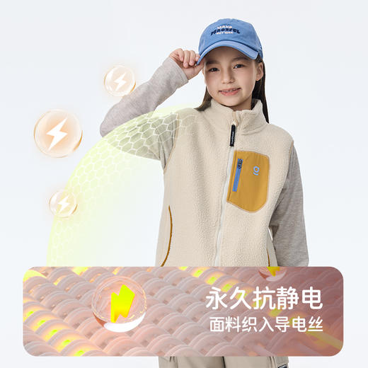 onmygame【考拉绒】男女童加厚马甲超纤云感儿童上衣户外运动外穿 商品图2