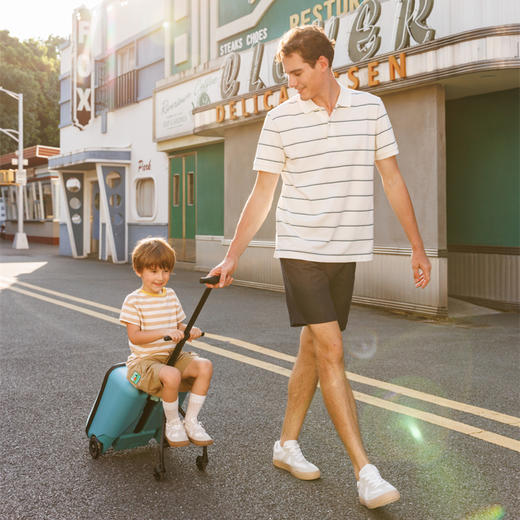 瑞士micro迈古懒人行李箱 遛娃儿童可坐拉杆箱宝宝亲子出行商务便携旅行箱 商品图9