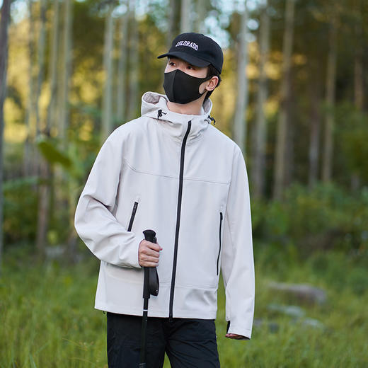 幸运鹿情侣款保暖三防连帽鸟家平替石墨烯软壳外套 商品图7