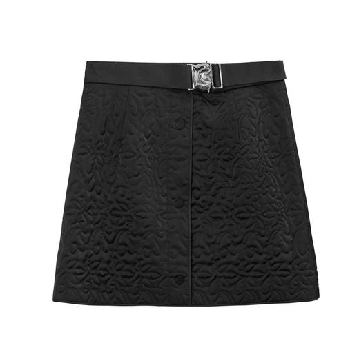 NEELLY纳俪2024秋商场同款工装风通勤高腰半身裙女黑色显瘦短裙N24091E01180 商品图3