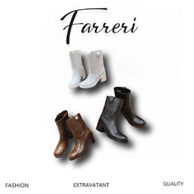 谬爱   英伦简约风机车靴粗跟圆头靴