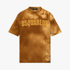 【一】DSQUARED2 男士字母徽标印花棉质平纹针织圆领短袖T恤 棕色 S74GD1306 S22427 133 商品缩略图0