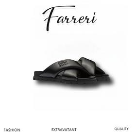 缪家  23款miumiu拖鞋  黑/白