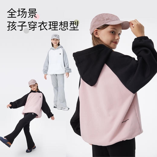 onmygame【远红外发热】男女童加绒卫衣2024新秋冬季儿童连帽上衣 商品图4