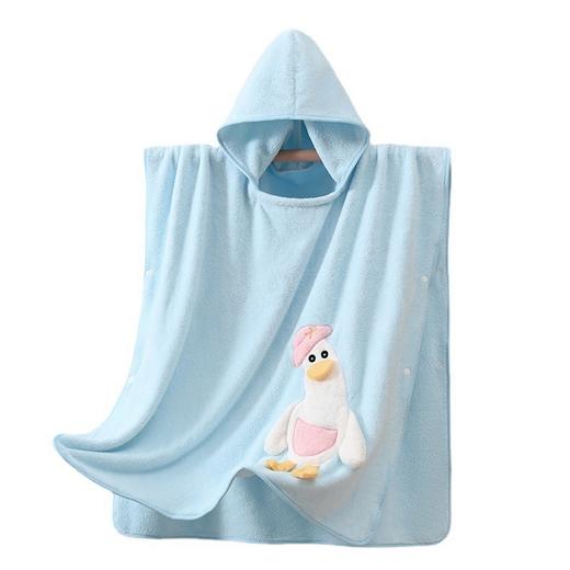 幼儿珊瑚绒浴袍 带帽吸水可穿可裹儿童浴巾柔软加厚儿童斗篷浴巾 商品图5
