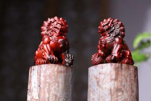 石狮°小叶紫檀拆房老料摆件8x7x18cm 商品图1
