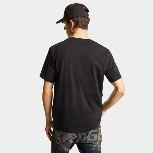 【二】DSQUARED2 男士小熊黑色酷版棉质平纹针织圆领短袖T恤 黑色 S74GD1316 D20014 900 商品图3