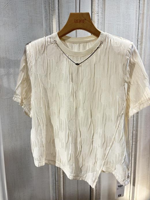 【门店同款】ENJOY夏季圆领镂空链条T 158193463 商品图1