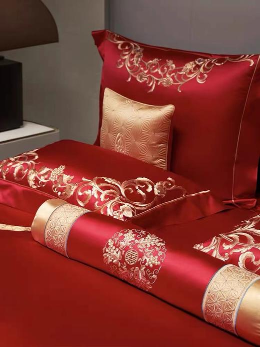 【婚嫁季】【罗卡芙 * 惠谊 】B7F丨奢华婚典锦缎凤凰绣花九件套  天作之合 商品图2