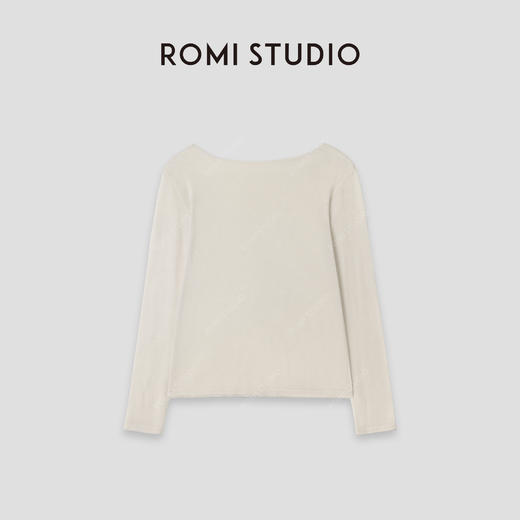 ROMI STUDIO “自然之下” 16针水溶羊毛圆领针织长袖T恤 432TS124 商品图3