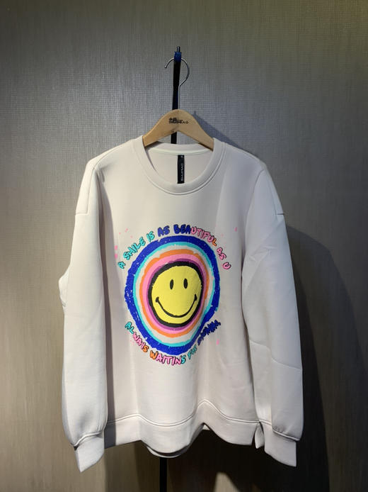 水淼2024秋冬新款笑脸印花休闲针织衫8928 商品图7