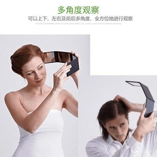 多功能四面镜子可折叠自己理发看后脑勺镜随身便携化妆镜多角度 商品图3
