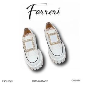 R*V  2023新款水钻方扣帆布饼干鞋 三色合集