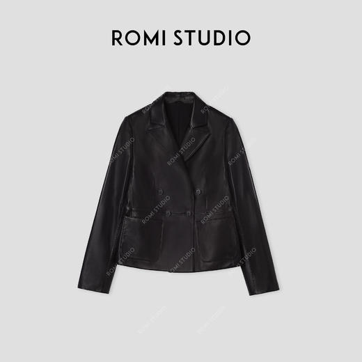 ROMI STUDIO“棕标甄选”土耳其进口羊皮轻量短款皮衣外套 431PS034 商品图0