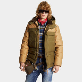 【一】DSQUARED2 男士灯芯绒领带帽羽绒服 混色 S74AM1503 D35141 726